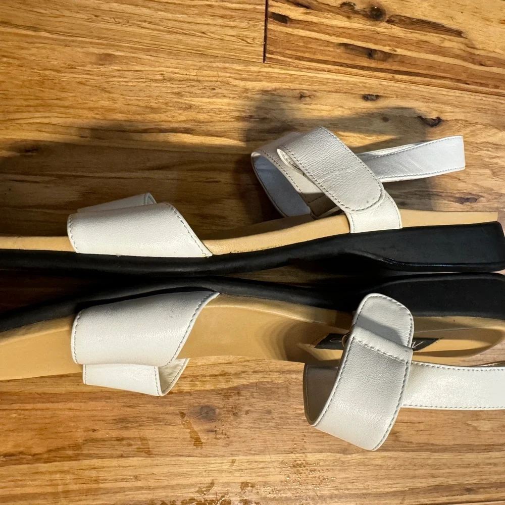 Madeline‎ Cream White Strappy Sandals With 1